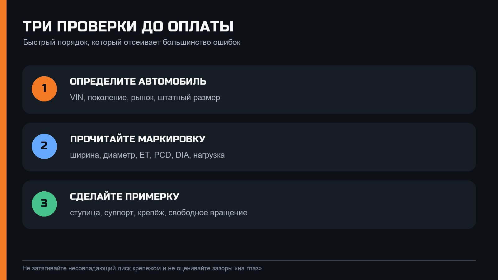 Порядок проверки диска перед покупкой для Kia Rio