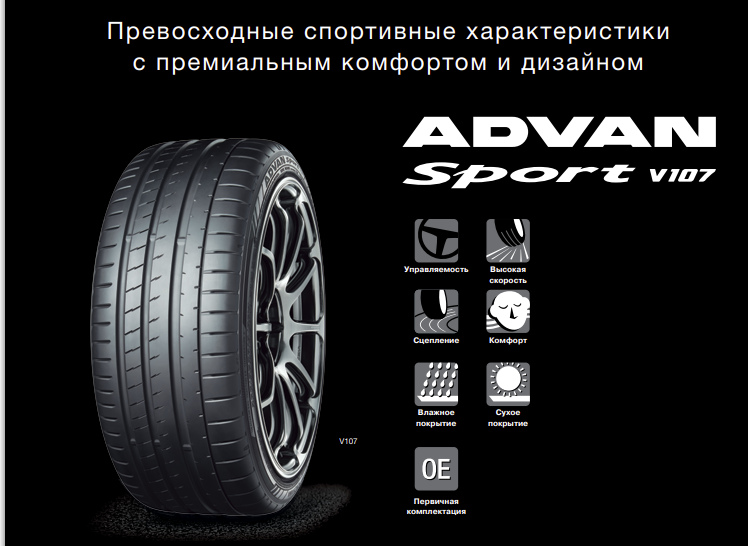 Yokohama 245/40/20 99Y Advan Sport V107